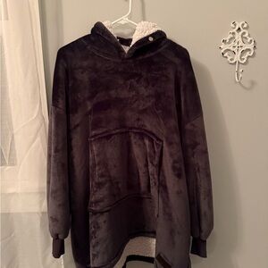 Cozy Dark Purple Hooded Sweatshirt
